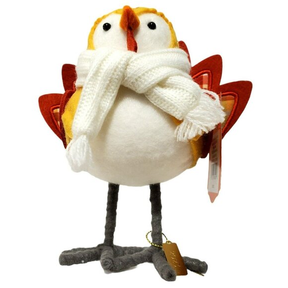 New Featherly Friends Turkey Bird COCO Thanksgiving Autumn Fall Decor 2023 Scarf - Picture 12 of 16